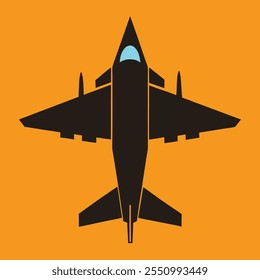 Fighter Jet Illustration – Modern Military Aircraft Vector Art