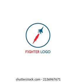 Fighter Jet Logo Concept In Action In The Air