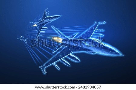 Fighter jet. Military aircraft, Aerospace innovation, AI in Air defense, Bomber plane, Space force, Stealth Fighter Technology, Jet Hypersonic Engines, Advanced Sensor Fusion, Army aviation concept