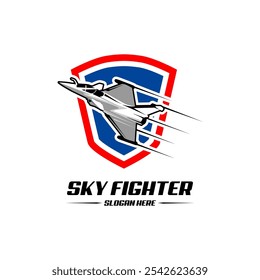 fighter jet military aircraft vector illustration