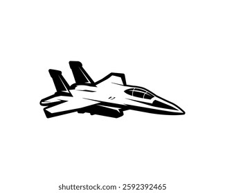 fighter jet military aircraft vector silhouette