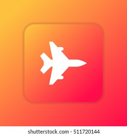 Fighter Jet orange bright app ui/ux Icon / Logo design