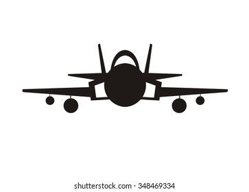 Fighter Jet Plane Simple Icon