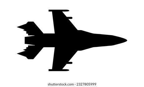 Fighter jet silhouette black icon design vector illustration