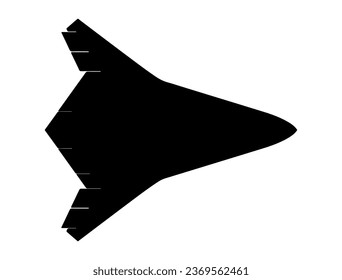 Silueta de chorro de combate arte vectorial fondo blanco