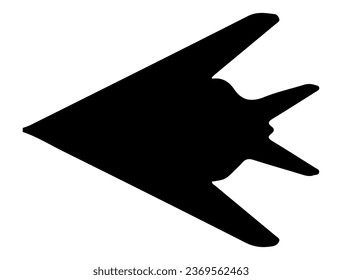 Silueta de chorro de combate arte vectorial fondo blanco