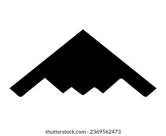 Fighter jet silhouette vector art white background