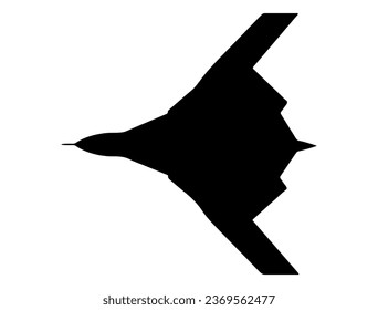 Fighter jet silhouette vector art white background