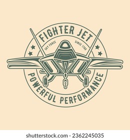Fighter jet sky force vector T-Shirt design