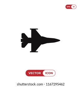 Fighter jet vector icon
