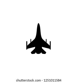 fighter jet vector icon. fighter jet sign on white background. fighter jet icon for web and app