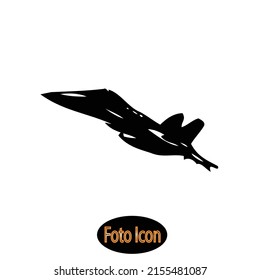 Fighter jet vector icon ullustration eps10