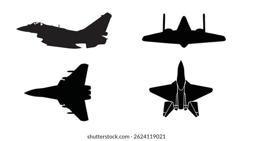 fighter jet vector , fighter jet silhouette vector