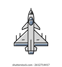 fighter jet weapon war color icon vector. fighter jet weapon war sign. isolated symbol illustration
