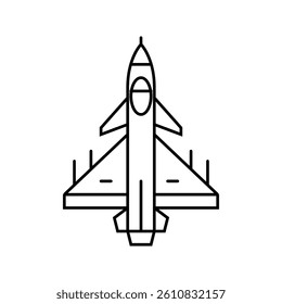 fighter jet weapon war line icon vector. fighter jet weapon war sign. isolated contour symbol black illustration