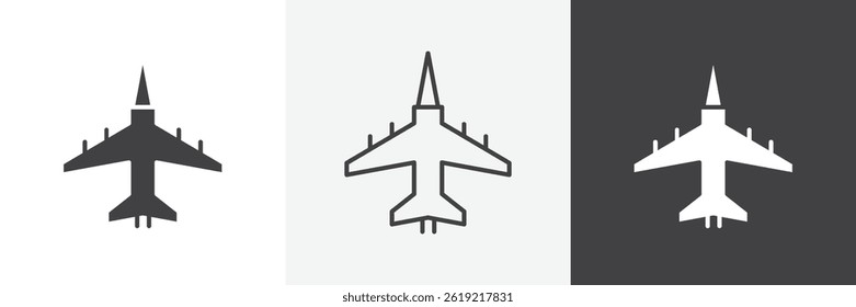 Fighter jet web vector icons
