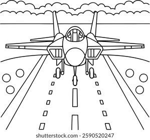 Fighter Jets Unleashed Detailed Line Art