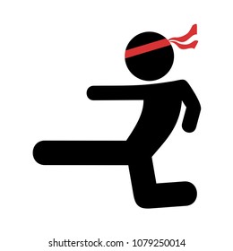 fighter kicking icon
