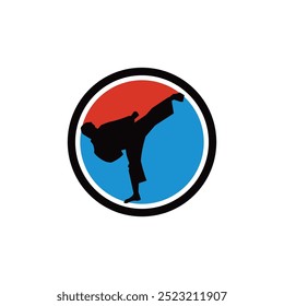 Fighter logo karate simple icon fight