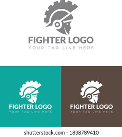fighter logo, worker logo, modern, minimalistic, and minimal logo.