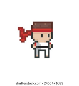 Fighter man, pixel art character