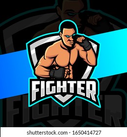 fighter mascot esport logo design