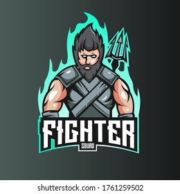 Masked Fighter Logo Gaming Esport Stock Vector (Royalty Free) 1498141184