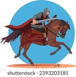 A fighter on a horse, historical, Arab, historical, Ottoman