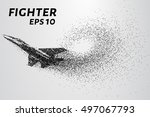 Fighter of the particles. The plane is the curve composed of circles.