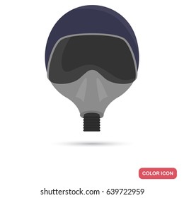Fighter pilot mask color flat icon for web and mobile design