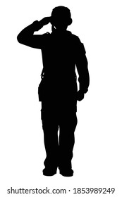 Fighter pilot silhouette vector on white background