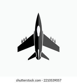 Fighter Plane Icon. Air Forces,  Bomber Symbol.