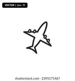 fighter plane icon, full speed mode icon, with a white background. vector eps 10