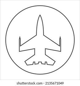 Icono del plano de combate sobre fondo blanco. EPS 10