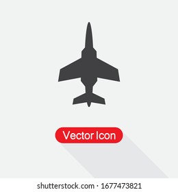 Fighter Plane Icon, Plane Icon Vector Illustration Eps10
