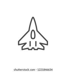 Fighter plane line icon