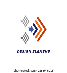 Fighter Plane Logo Element Design