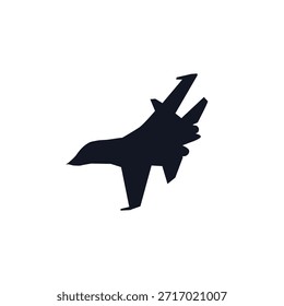 Emblema de la señal del icono del logotipo del avión de combate.