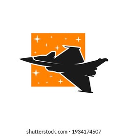 Fighter plane maneuvering, logo design