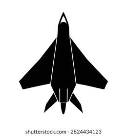 fighter plane su 57 felon silhouette vector