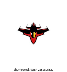 fighter plane vector logo design