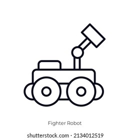 Fighter Robot icon. Outline style icon design isolated on white background