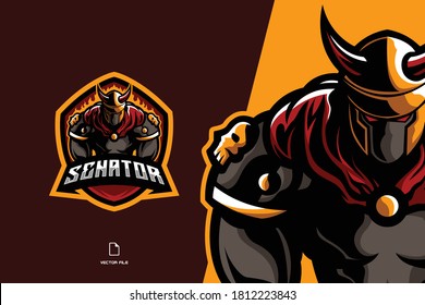 Fighter Spartan Viking Mascot Logo Game Stock Vector (Royalty Free ...