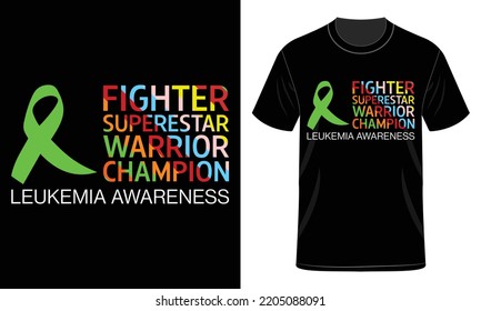 Diseño de camisetas para la concienciación sobre leucemia de superestrella de combate
