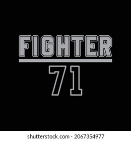 Fighter t shirt design, black