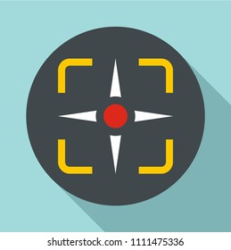 Fighter target icon. Flat illustration of fighter target vector icon for web design