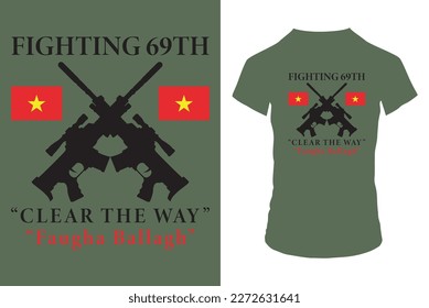 FIGHTING 69TH T-Shirt Design Graphic AND NEW