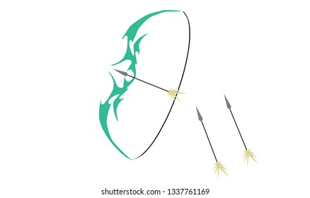 fighting bow on white background