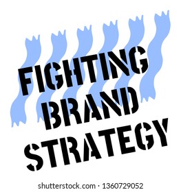 fighting brand strategy stamp on white
