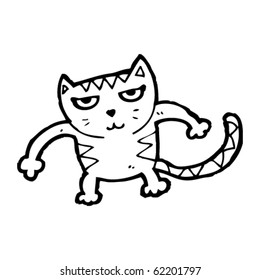 fighting cat cartoon